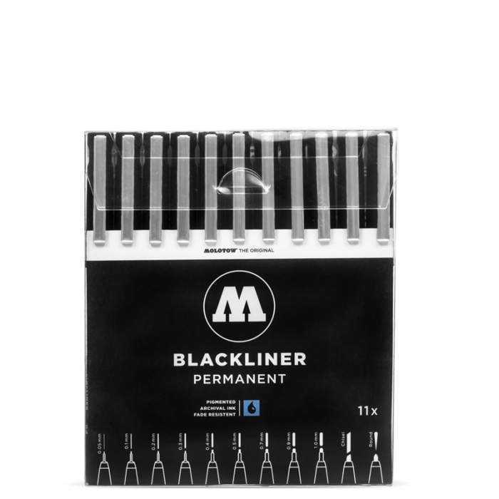 Набір лінерів Molotow Blackliner Complete Set 11шт