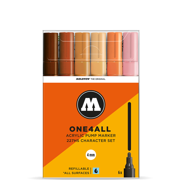 Набір Molotow ONE4ALL 227HS 4мм Character Set 6шт