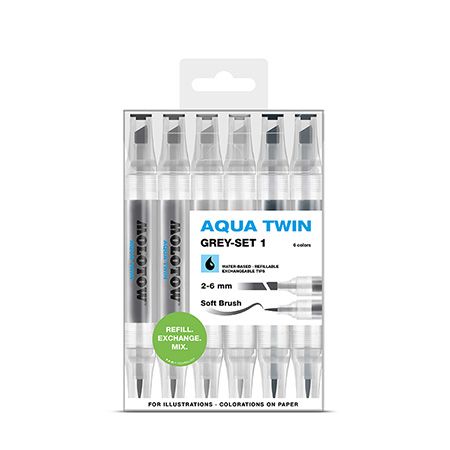 Набір Molotow AQUA TWIN Grey Set 1