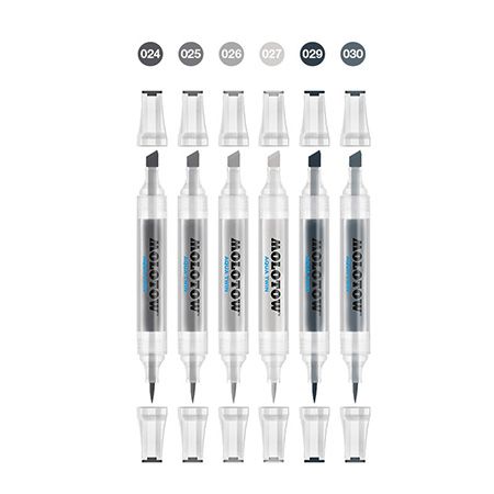 Набор Molotow AQUA TWIN Grey Set 1