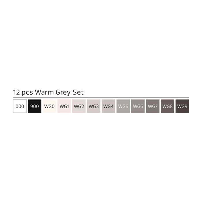 Набор Stylefile Marker Brush 12 Set Warm Grey купить