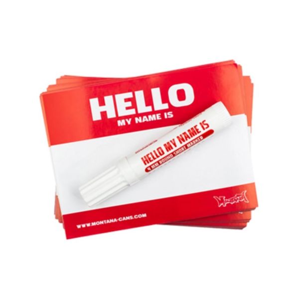 Наклейки Montana Hello My Name Is - Red 100шт