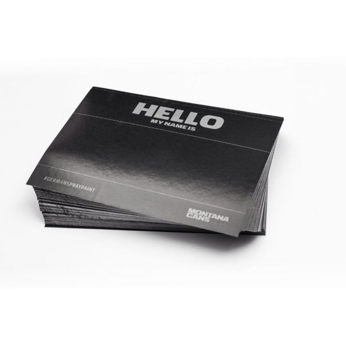 Купити наклейки Montana Hello My Name Is - Black 100шт