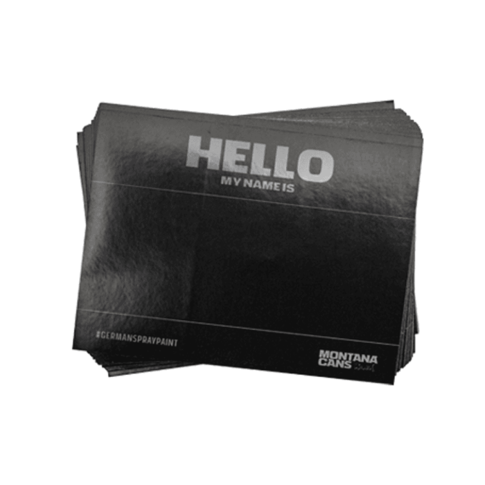 Наклейки Montana Hello My Name Is - Black 100шт