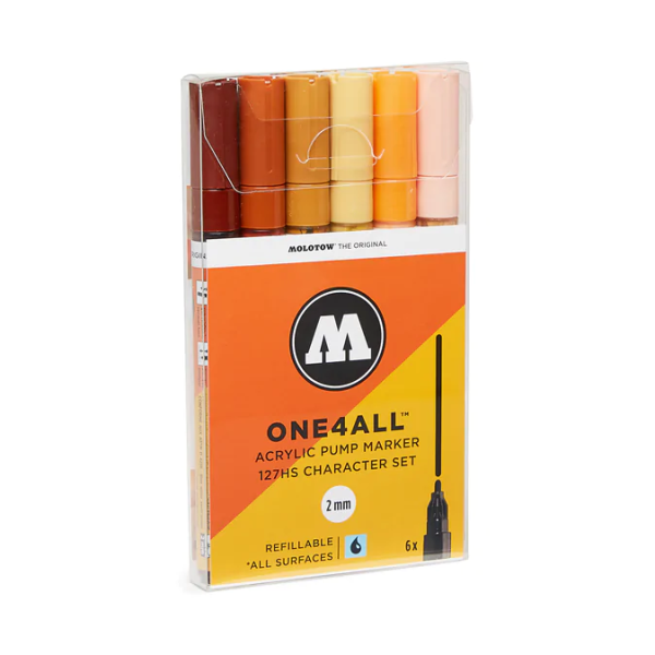 Набір Molotow ONE4ALL 127HS 2мм Kit Character 6шт