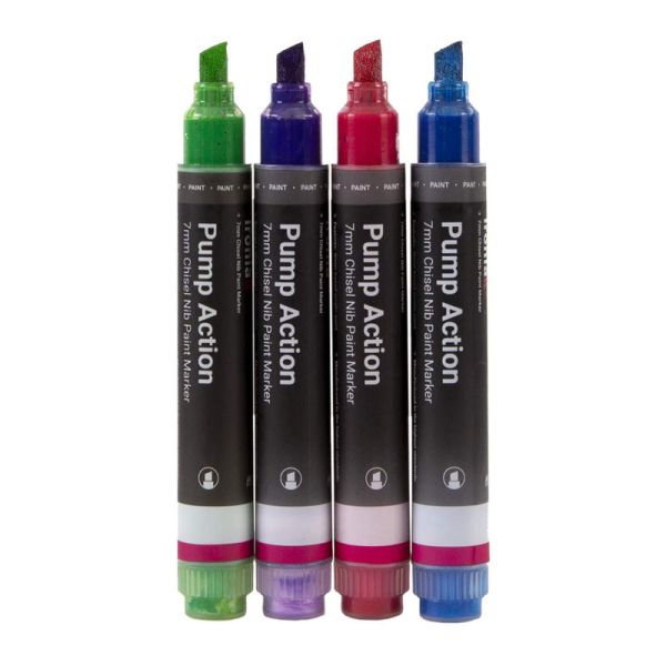 Маркер акриловый Ironlak Pump Action Paint Chisel 7мм