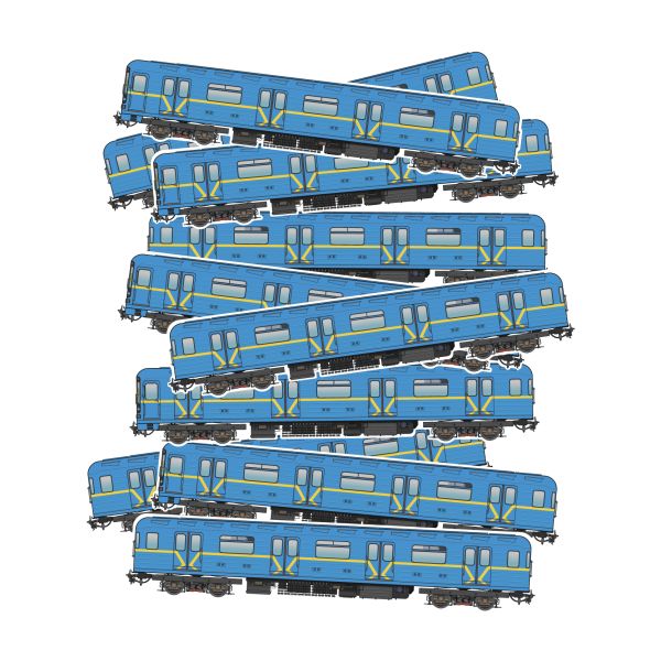 Наклейки Sketch My Trains - Kyiv Subway Sticker Pack 2шт