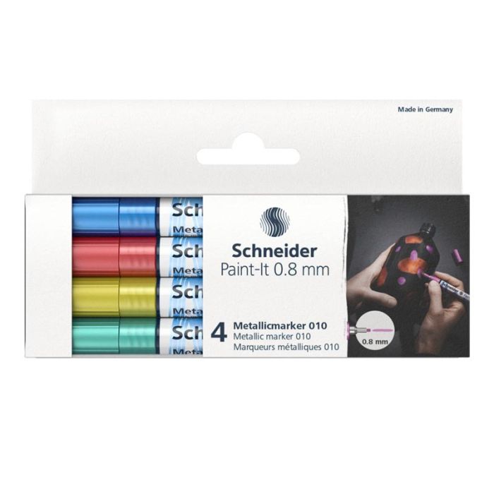 Набір маркерів Schneider Paint-It Metallic Marker 010 0.8мм Wallet 2 4шт