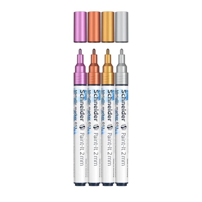 Набір маркерів Schneider Paint-It Metallic Marker 011 2мм Wallet 1 4шт купити