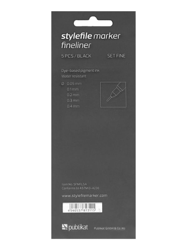 Набір лінерів Stylefile Marker Fineliner 5 Set Fine дешево