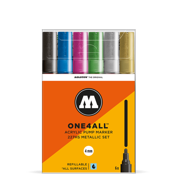 Набір Molotow ONE4ALL 227HS 4мм Metallic Set 6шт