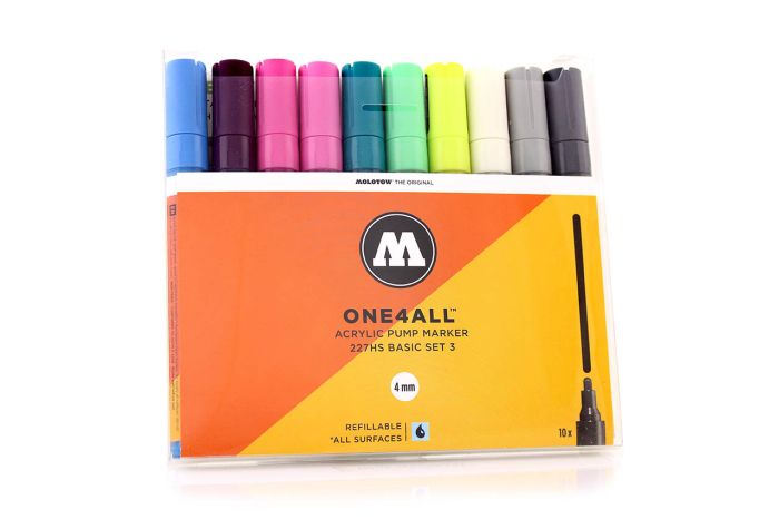 Купити набір Molotow ONE4ALL 227HS 4мм Basic Set 3 10шт