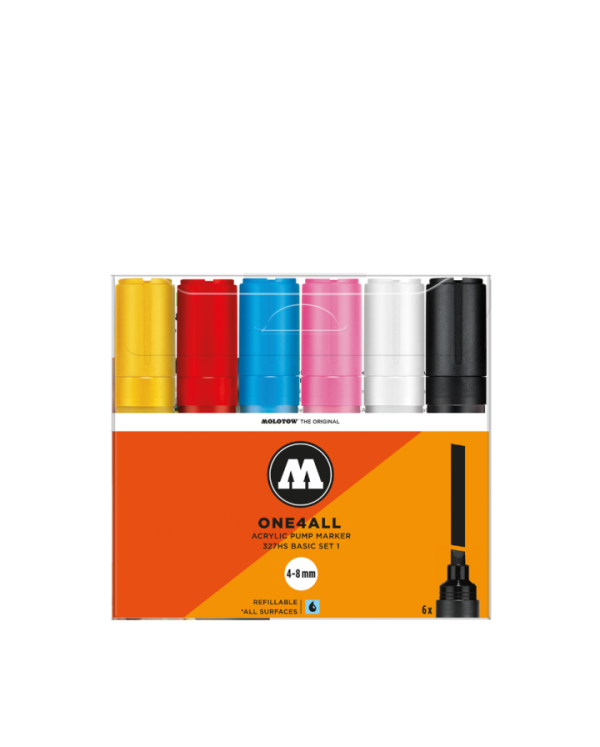 Набір Molotow ONE4ALL 327HS 4-8мм Chisel Set 6шт