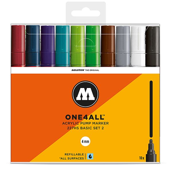 Набір Molotow ONE4ALL 227HS 4мм Basic Set 2 10шт