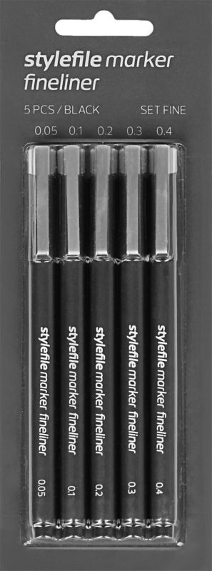 Набір лінерів Stylefile Marker Fineliner 5 Set Fine