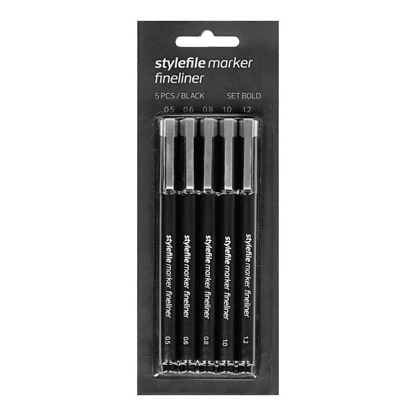 Набір лінерів Stylefile Marker Fineliner 5 Set Bold