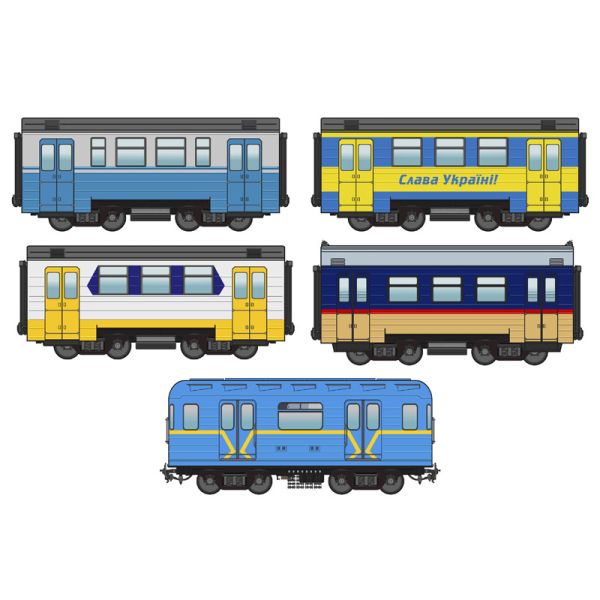Наклейки Sketch My Trains - Fun Cars Sticker Pack 20шт