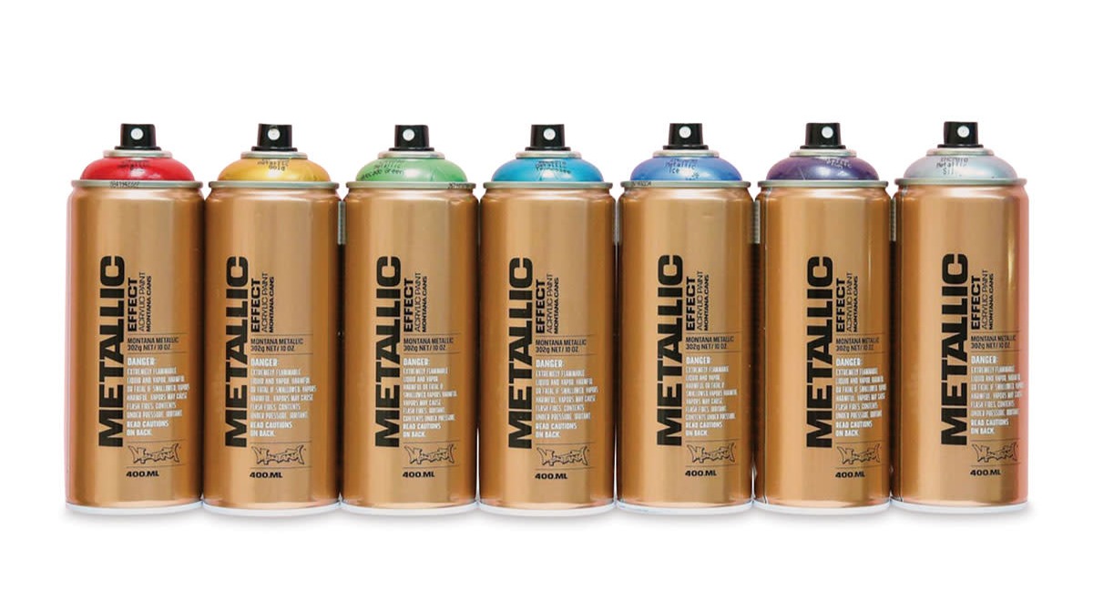Фарба металік у балончиках, аерозольна фарба металік, металізована фарба в балончиках, фарба металік для художніх робіт купити в графіті шоп CANS